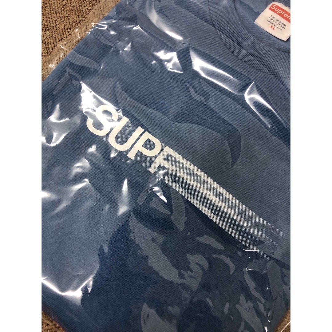 Supreme Motion Logo Tee Faded Blue XL - Tシャツ/カットソー(半袖/袖