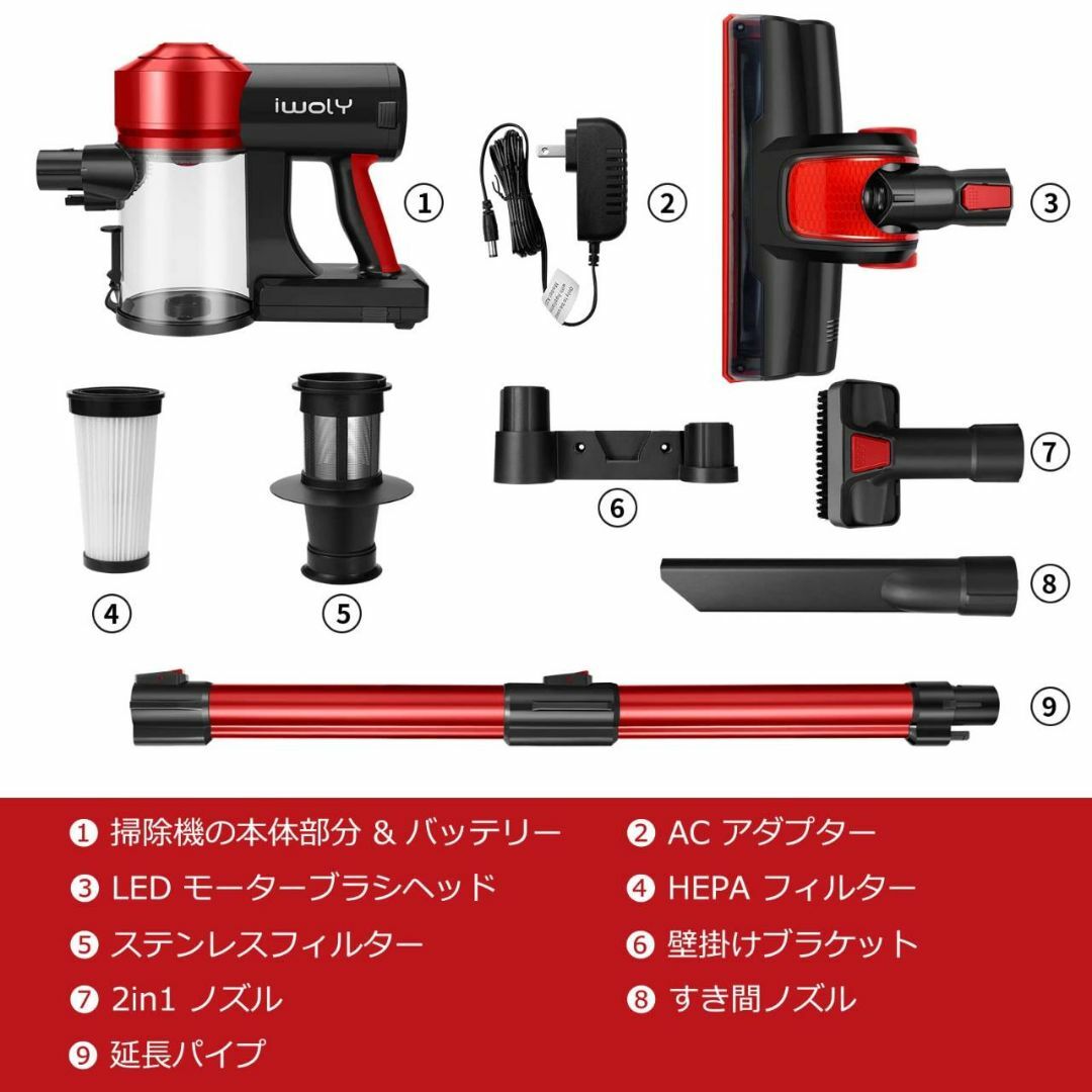 スティックタイプのコードレス掃除機 1