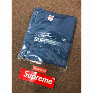 シュプリーム(Supreme)の【新品】Supreme motion logo tee Faded Blue(Tシャツ/カットソー(半袖/袖なし))