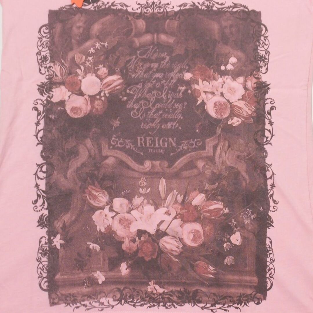 REIGN(レイン)の新品 REIGN レディース プリント Tシャツ ピンク XS レディースのトップス(Tシャツ(半袖/袖なし))の商品写真