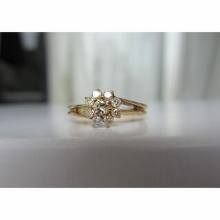 K18イエローゴールド ダイヤモンドリング／花(リング(指輪))