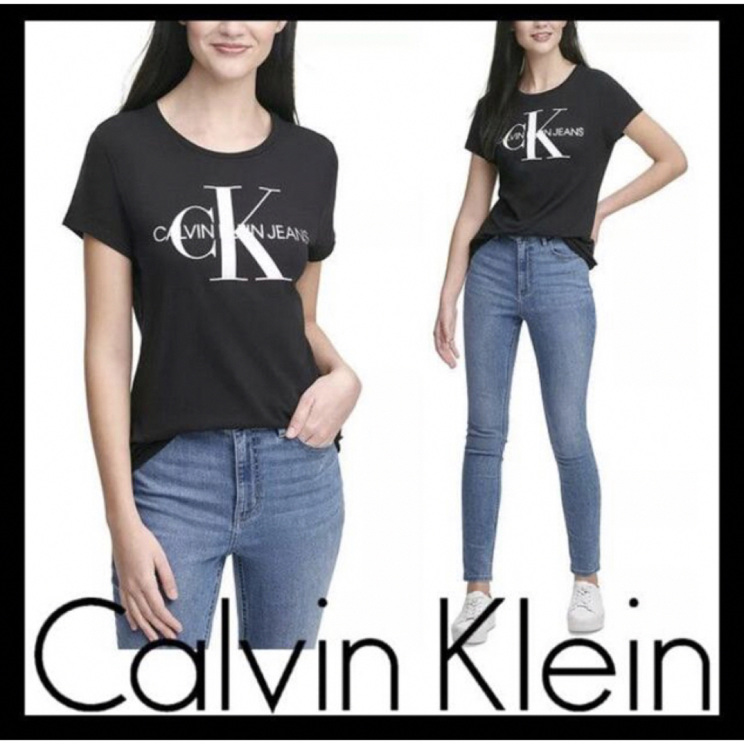 Calvin Klein(カルバンクライン)のTシャツ カルバンクラインロゴ クルーネック 日本未入荷CK US/Sサイズ レディースのトップス(Tシャツ(半袖/袖なし))の商品写真