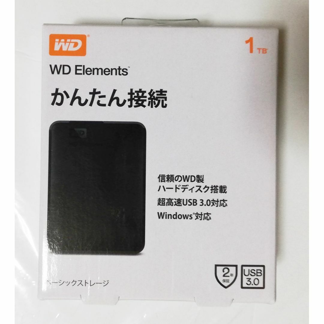 ポータブルHDD 1TB WDBUZG0010BBK-JESE 外付けHDDPC/タブレット