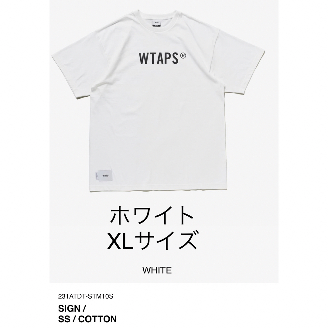 WTAPS SIGN Tシャツ　ホワイト　XLサイズ　ダブルタップス