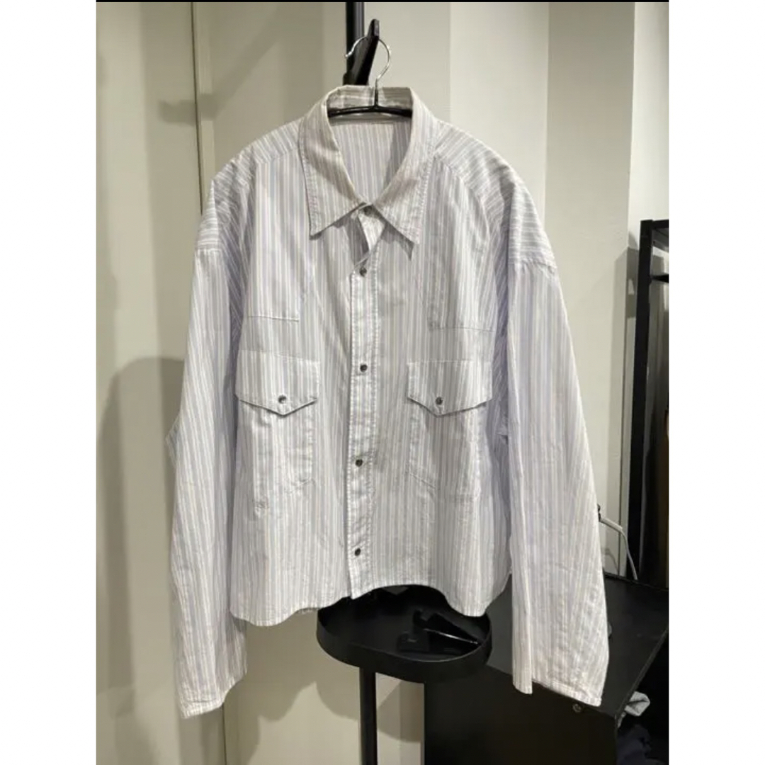 URU 18SS ショート丈 ストライプシャツdairiku