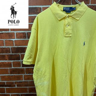 ポロラルフローレン(POLO RALPH LAUREN)のR21 ポロ ラルフローレン 古着 ポロシャツ 刺繍ロゴ 黄色シャツ ゆるたぼ(ポロシャツ)