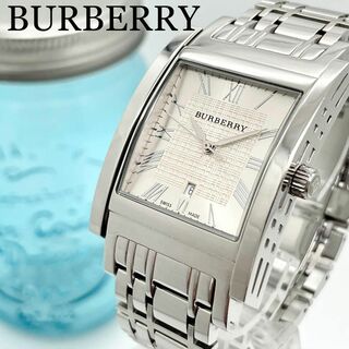 バーバリー(BURBERRY)の521 BURBERRY バーバリー時計　メンズ腕時計　スクエア　ノバチェック(腕時計(アナログ))