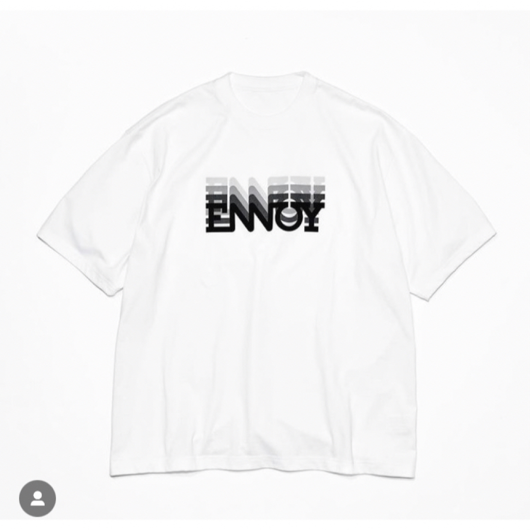 スタイリスト私物 ENNOY 在原みゆき エンノイ　ロゴtシャツ　navy  L