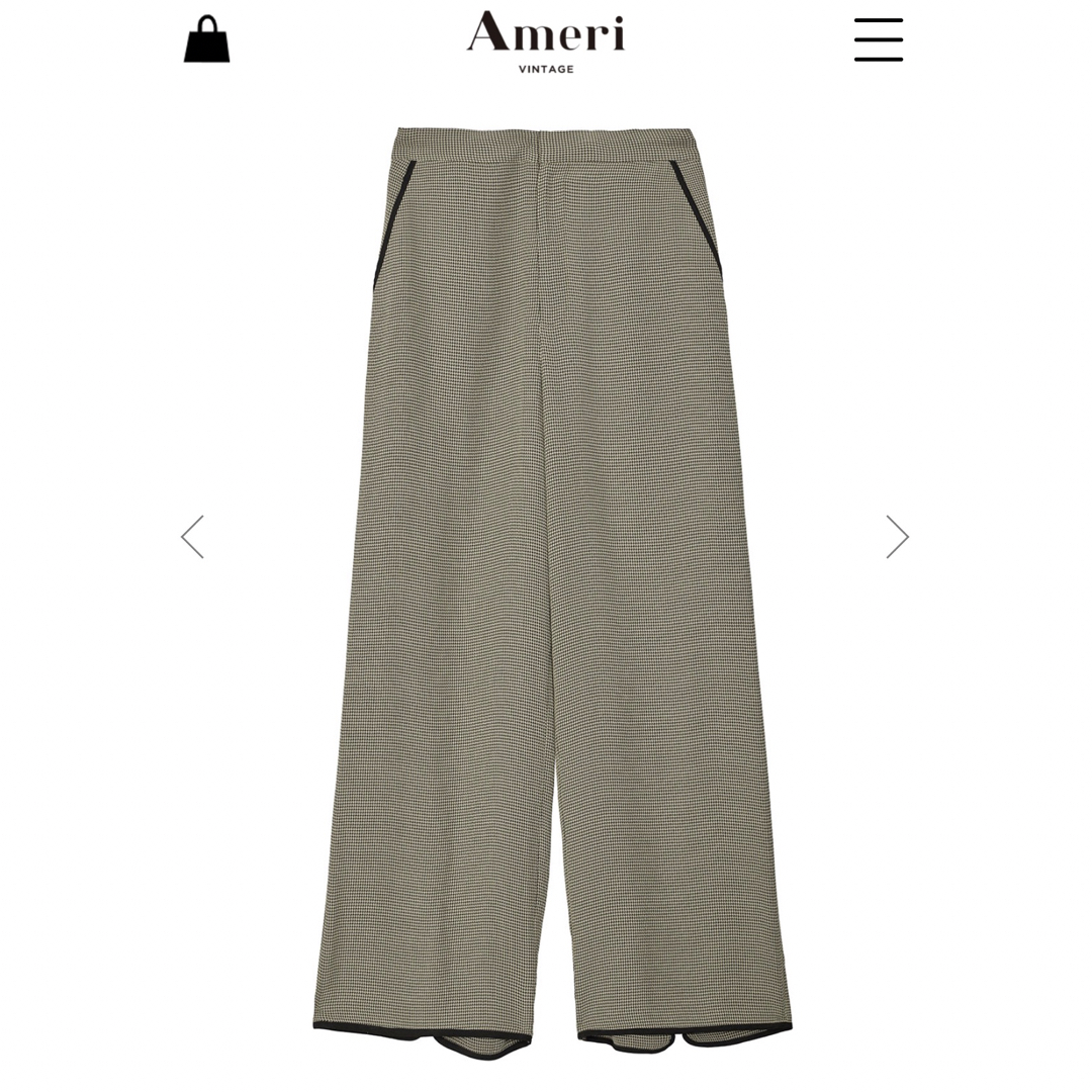 Ameri VINTAGE(アメリヴィンテージ)のAmeri MEDI HOUNDSTOOTH STRAIGHT PANTS レディースのパンツ(カジュアルパンツ)の商品写真