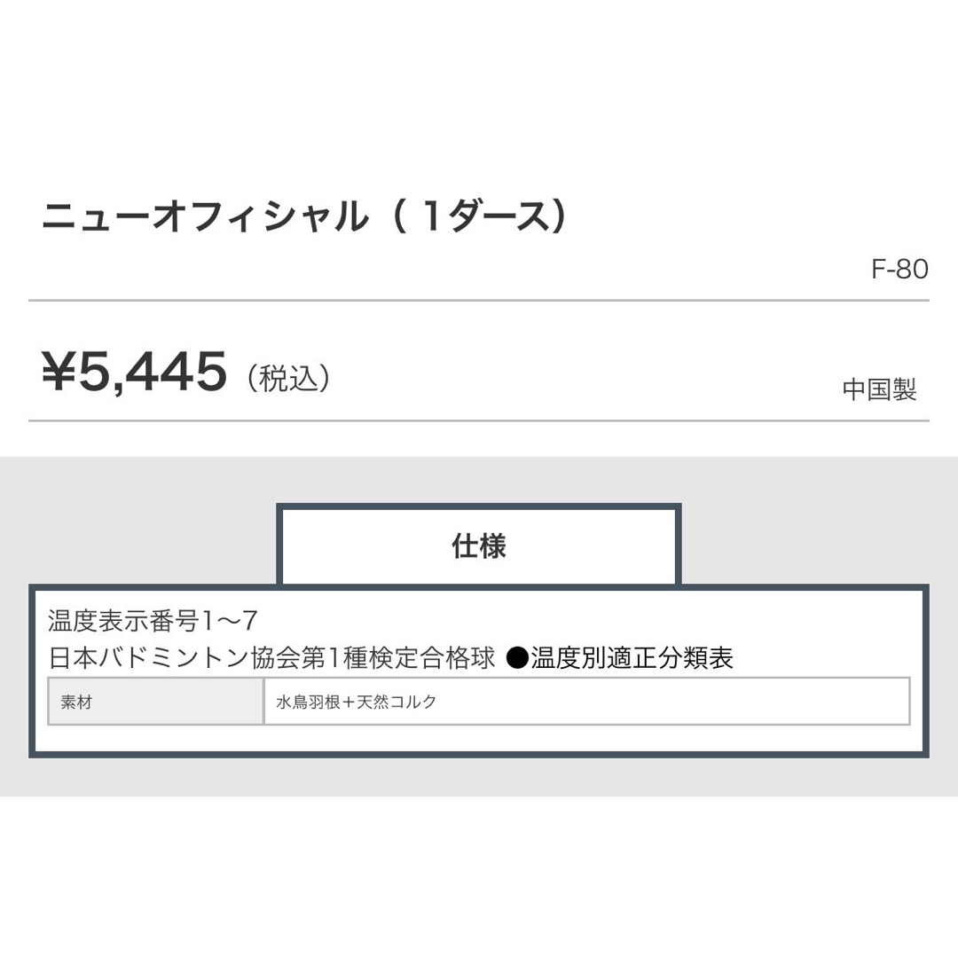 ニューオフィシャル 3番 バドミントン シャトル 新しいコレクション