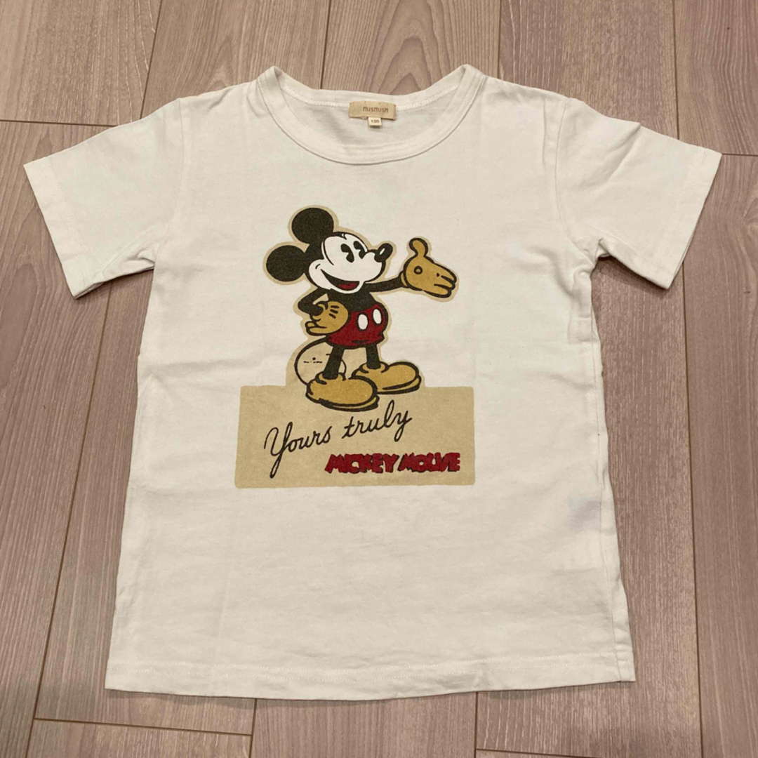 HusHush(ハッシュアッシュ)のTシャツ　120  ミッキー キッズ/ベビー/マタニティのキッズ服男の子用(90cm~)(Tシャツ/カットソー)の商品写真