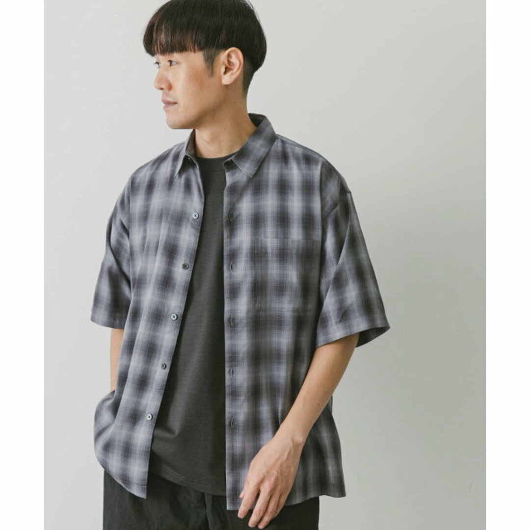 【BROWN】T/Rオンブレチェックシャツ 1
