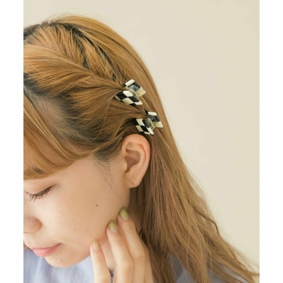 SMELLY(スメリー)の【BK/IV】カラージュシミニミニバンスセット レディースのヘアアクセサリー(バレッタ/ヘアクリップ)の商品写真