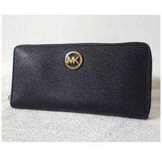 マイケルコース(Michael Kors)のマイケルコース　ブラック　黒　長財布　ラウンドファスナー　ロングウォレット(財布)