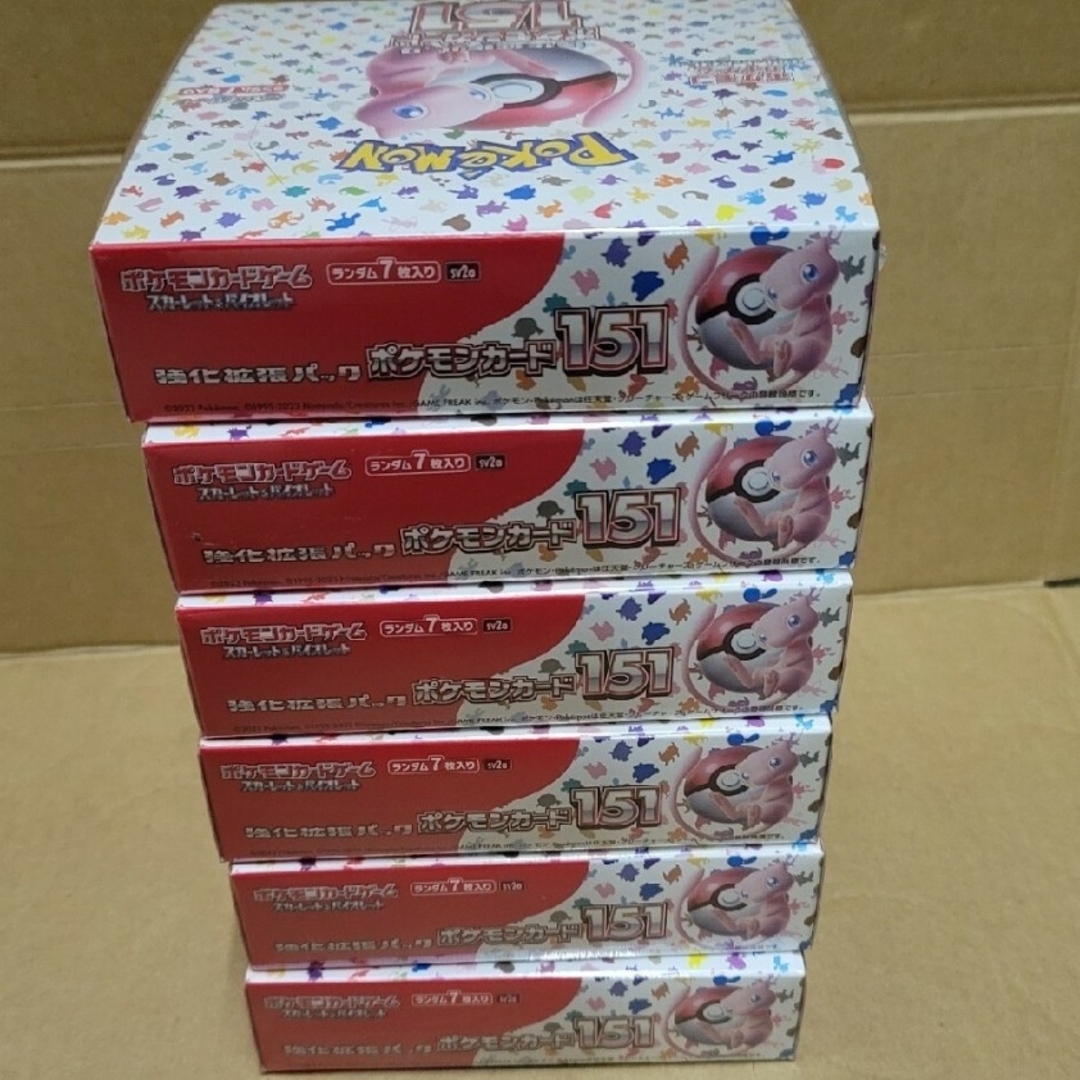 ポケモンカード151シュリンク付き新品未開封品６BOXセット