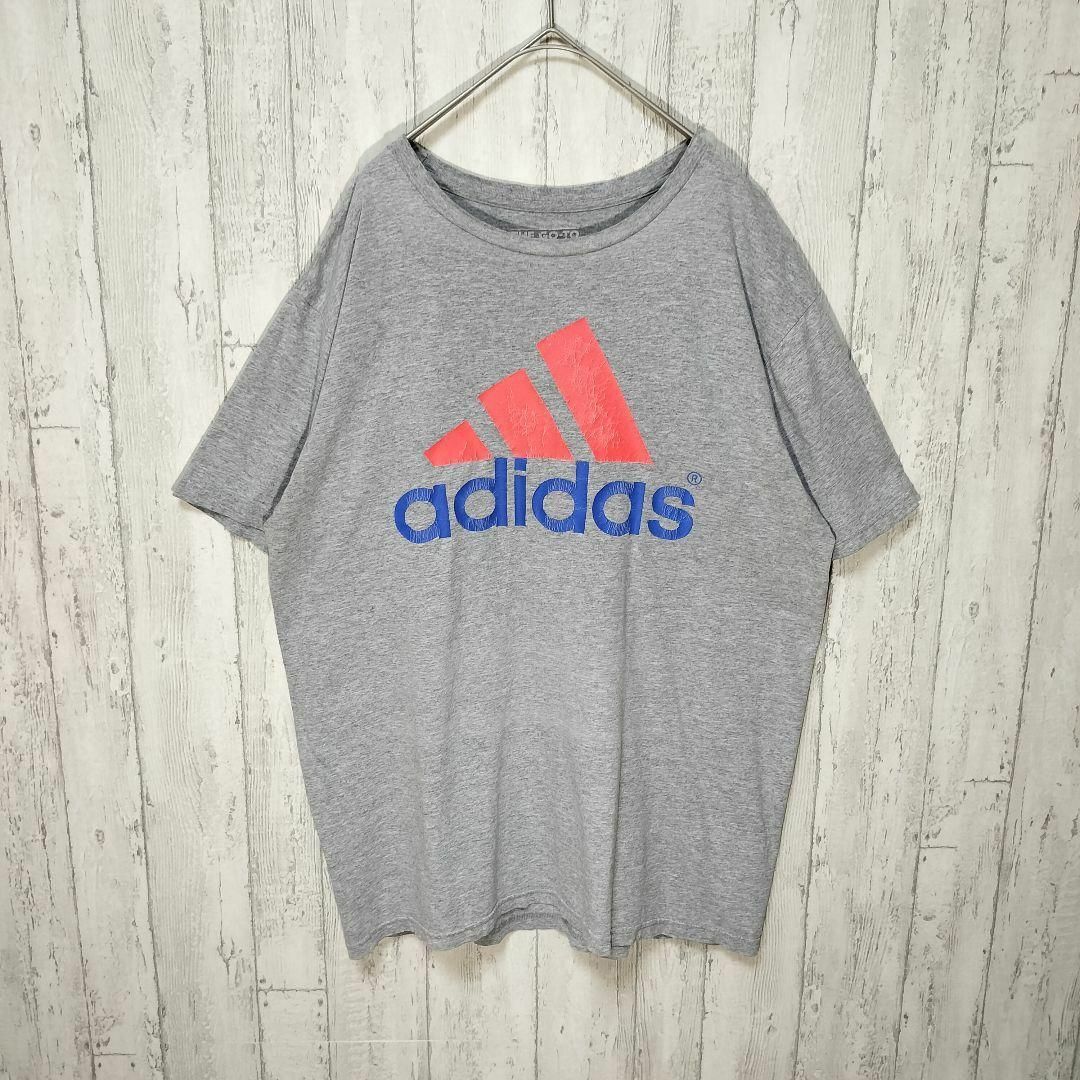 adidas(アディダス)のadidas　ビッグロゴ　フェード感　オーバーサイズ　ボロT好き　古着女子男子 メンズのトップス(Tシャツ/カットソー(半袖/袖なし))の商品写真