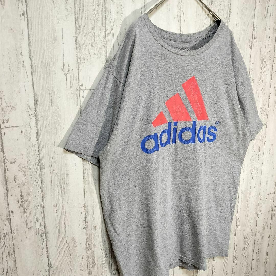 adidas(アディダス)のadidas　ビッグロゴ　フェード感　オーバーサイズ　ボロT好き　古着女子男子 メンズのトップス(Tシャツ/カットソー(半袖/袖なし))の商品写真