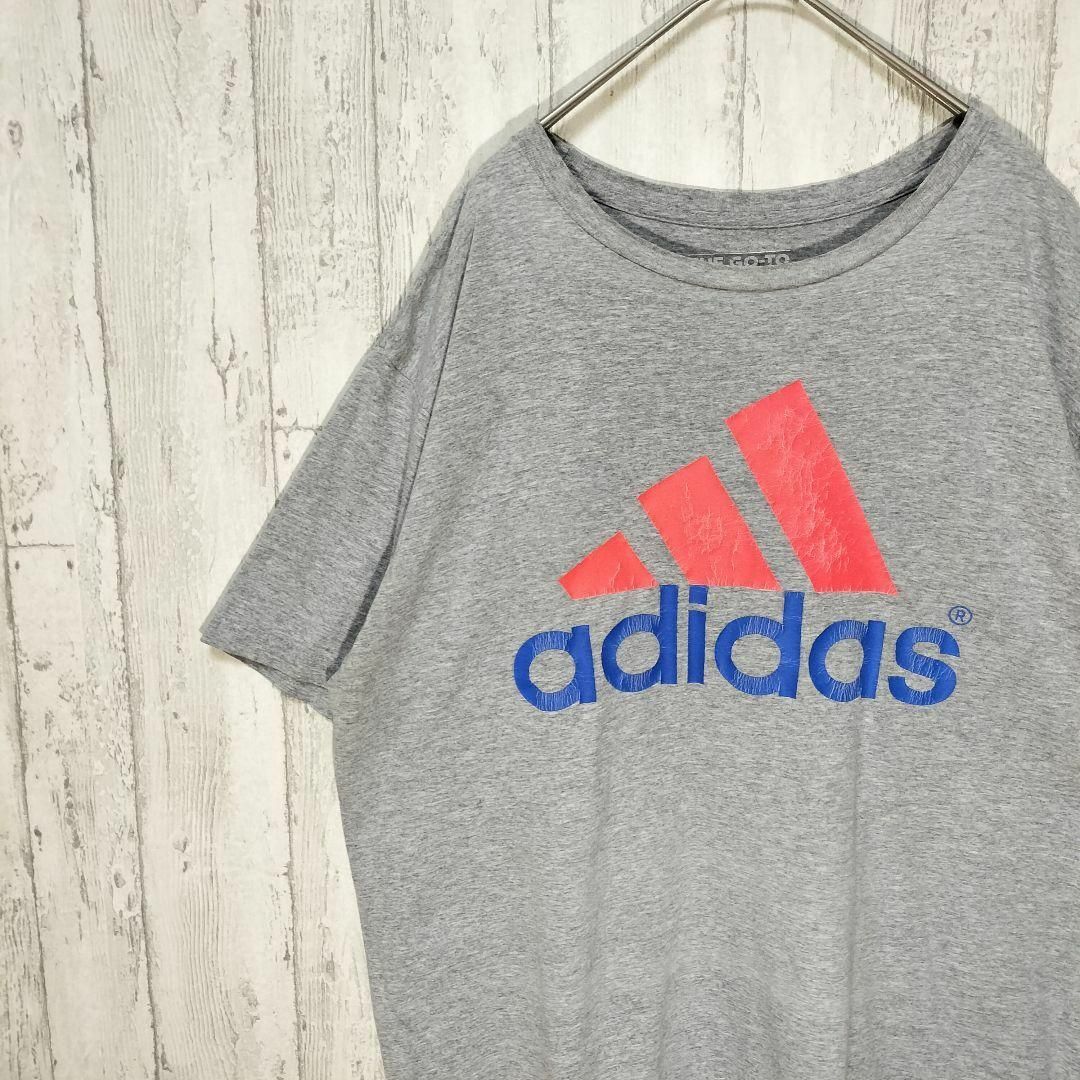 adidas(アディダス)のadidas　ビッグロゴ　フェード感　オーバーサイズ　ボロT好き　古着女子男子 メンズのトップス(Tシャツ/カットソー(半袖/袖なし))の商品写真