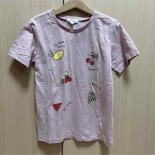 サンカンシオン(3can4on)の3can4on ★ フルーツプリント　ピンク　半袖Tシャツ　サイズ140(Tシャツ/カットソー)