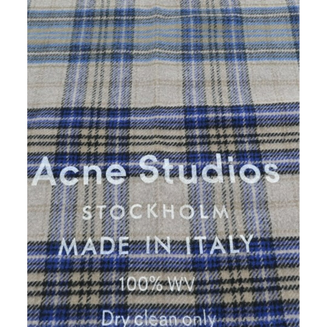 Acne Studios - Acne Studios マフラー - ベージュ系x青x黒等(チェック