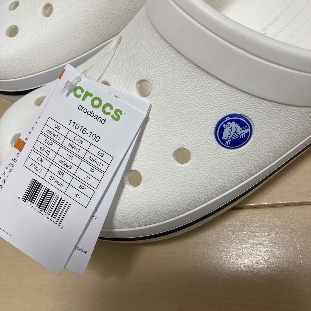 crocs(クロックス)の新品 27cm クロックス クロックバンド ホワイト メンズの靴/シューズ(サンダル)の商品写真