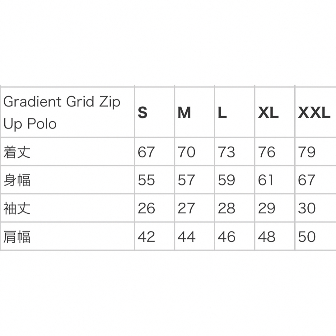 Gradient Grid Zip Up Polo M size Gradient Grid Zip Up Polo M size