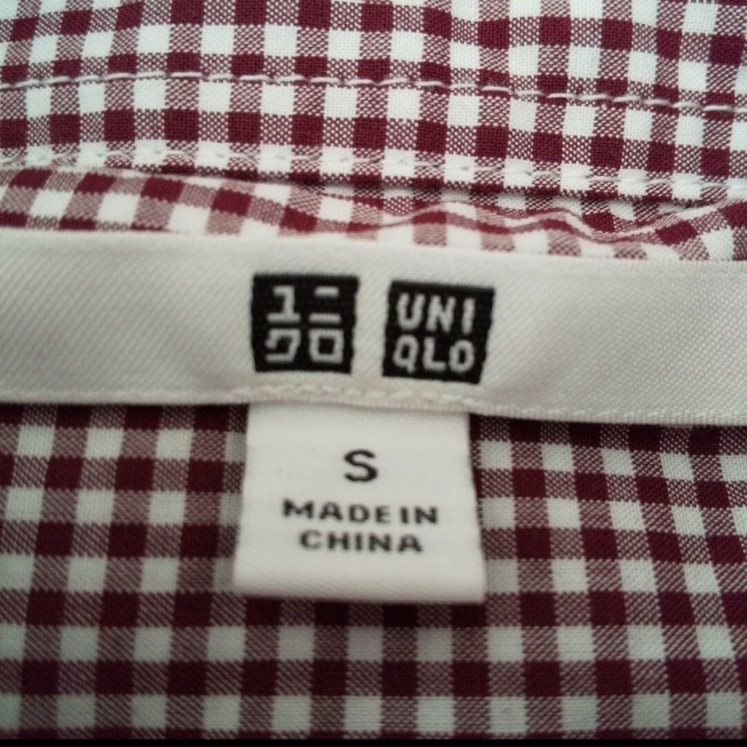 UNIQLO(ユニクロ)のUNIQLO ＥＦＣブロードチェックシャツ（長袖） レッド Ｓサイズ メンズのトップス(シャツ)の商品写真