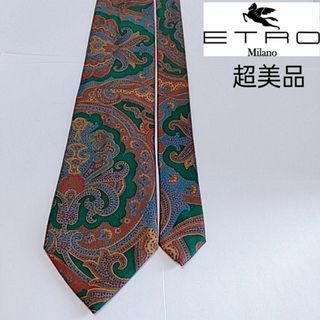 エトロ(ETRO)の未使用に近い　超美品　エトロ　ネクタイ　花柄　シルク　イタリア製(ネクタイ)