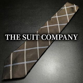 スーツカンパニー(THE SUIT COMPANY)のスーツカンパニー チェック ブラウン ネクタイ B104-C06(ネクタイ)