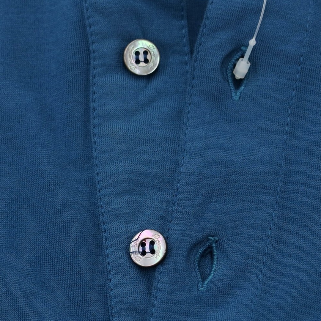 Drumohr(ドルモア)の【中古】ドルモア DRUMOHR コットン 長袖 ポロシャツ ブルー【サイズS】【メンズ】 メンズのトップス(ポロシャツ)の商品写真