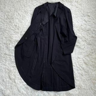 ヨウジヤマモト(Yohji Yamamoto)の【美品】ヨウジヤマモト プリュスノワール　テーラードジャケット　ロング　プリーツ(テーラードジャケット)