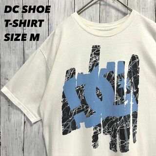 ディーシーシューズ(DC SHOES)のアメリカ古着DC SHOE ビッグロゴプリントバックプリントTシャツ　サイズM白(Tシャツ/カットソー(半袖/袖なし))