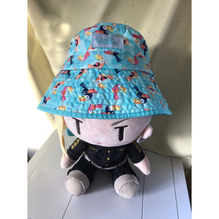 新品　紫外線カット帽子　水色　バード(帽子)
