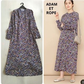 アダムエロぺ(Adam et Rope')のアダムエロペ　花柄 ロング マキシ ワンピース  F(ロングワンピース/マキシワンピース)