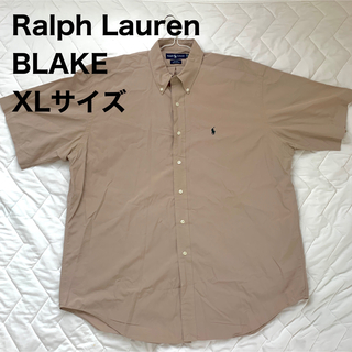 ラルフローレン(Ralph Lauren)のビッグサイズ 90s ラルフローレン BLAKE 半袖シャツ XL ベージュ(シャツ)