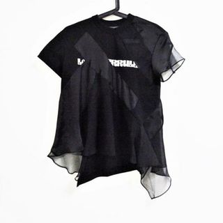 【新品】sacai サカイ 背面刺繍シースルー Tシャツ 紺 2サイズ