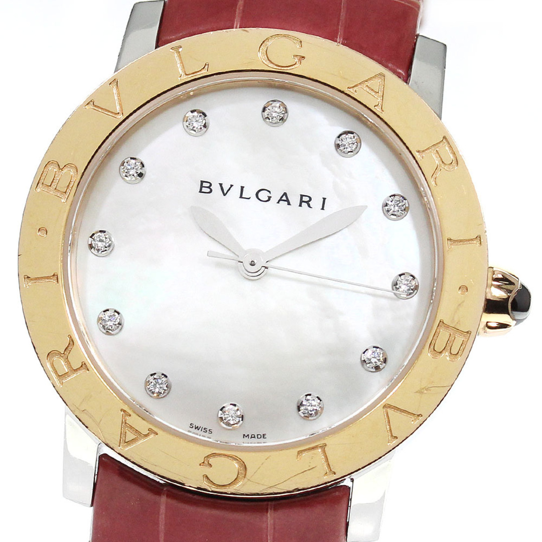 ブルガリ BVLGARI BBLP33SG ブルガリブルガリ 12Pダイヤ PGベゼル 自動巻き ボーイズ 内箱・保証書付き_761236