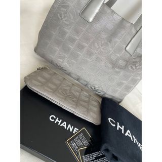 シャネル(CHANEL)のCHANEL ニュートラベルライン ハンドバック レア シルバー ポーチ付き(ハンドバッグ)