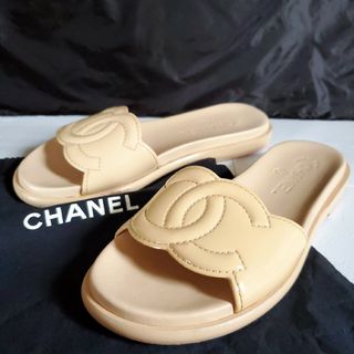 Chanel シャネル カンボンライン フラット サンダル 23.5~24cm-