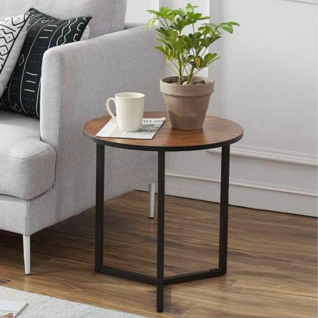 ローテーブル コーヒーテーブル サイドテーブル 丸 木製 おしゃれ 組立簡単
