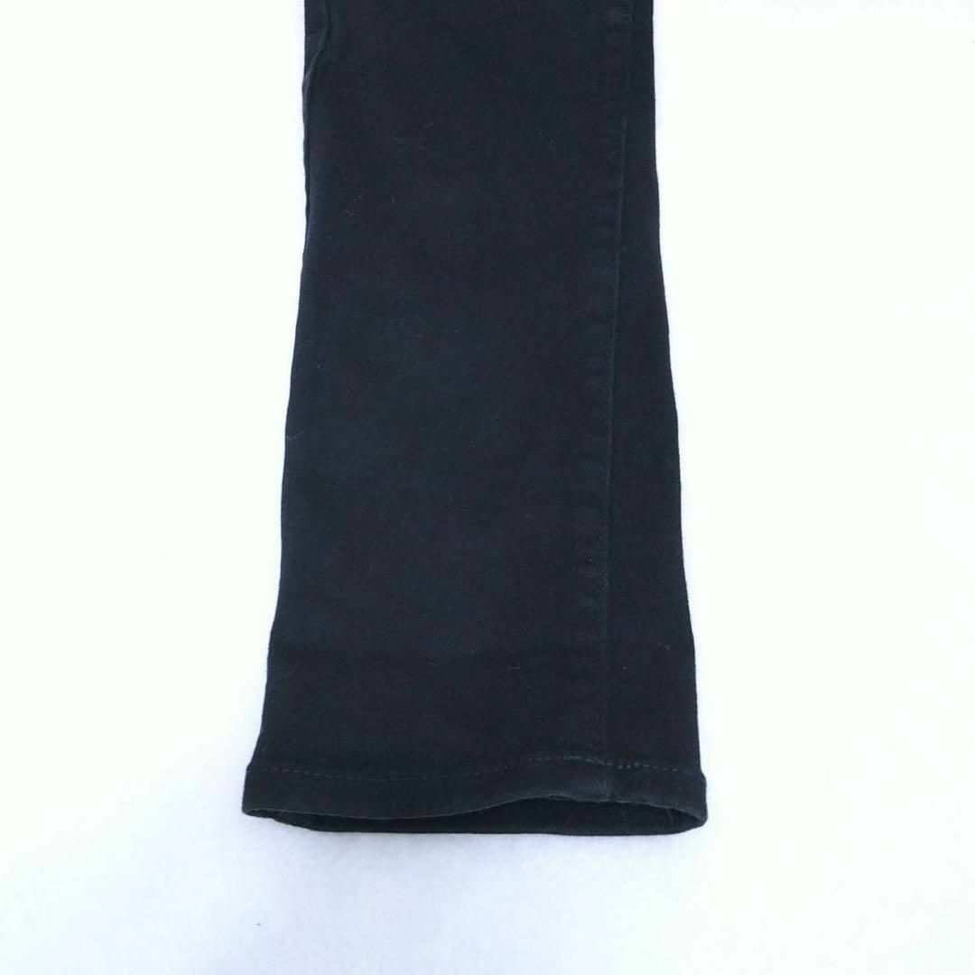 UNIQLO(ユニクロ)のユニクロジーンズ レディース【M】テーパードジーンズ コットン混 シンプル 黒 レディースのパンツ(デニム/ジーンズ)の商品写真
