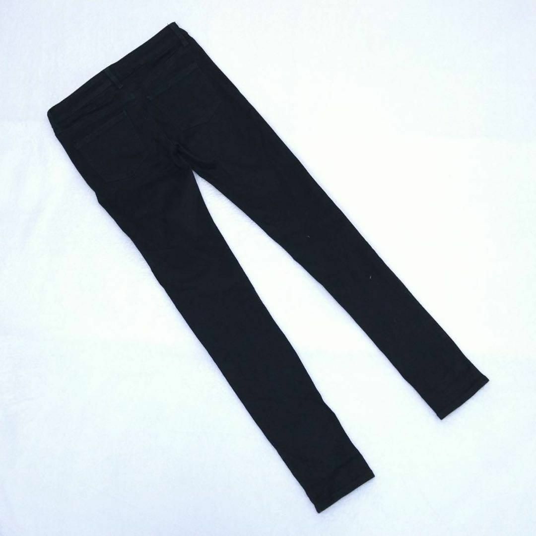 UNIQLO(ユニクロ)のユニクロジーンズ レディース【M】テーパードジーンズ コットン混 シンプル 黒 レディースのパンツ(デニム/ジーンズ)の商品写真