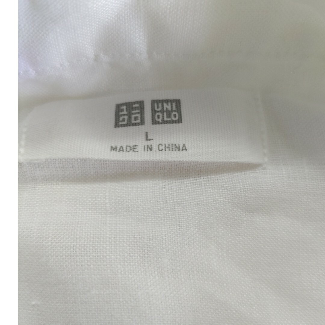 UNIQLO(ユニクロ)のUNIQLO プレミアムリネンシャツ 白 レディースのトップス(シャツ/ブラウス(長袖/七分))の商品写真