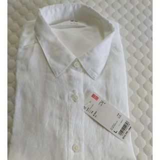 ユニクロ(UNIQLO)のUNIQLO プレミアムリネンシャツ 白(シャツ/ブラウス(長袖/七分))