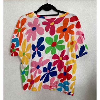 ザラ(ZARA)のZARA 花柄Tシャツ(Tシャツ(半袖/袖なし))