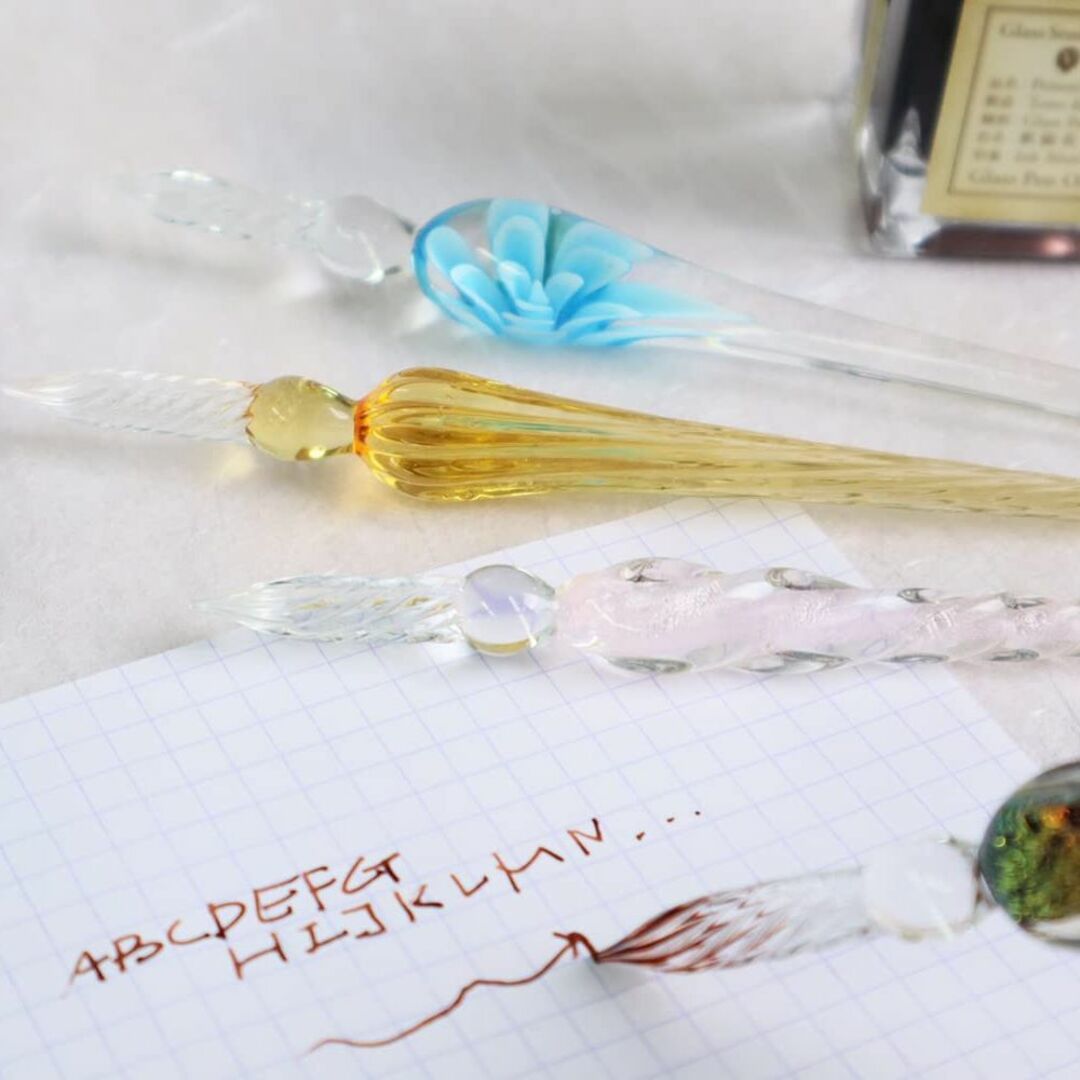 【色: ピーコック】キテラ ガラスペン ピーコック おしゃれ 手紙 【専用化粧箱 2