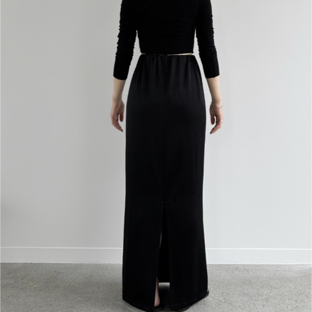 TODAYFUL(トゥデイフル)のEnof  ace long straight skirt ブラック レディースのスカート(ロングスカート)の商品写真