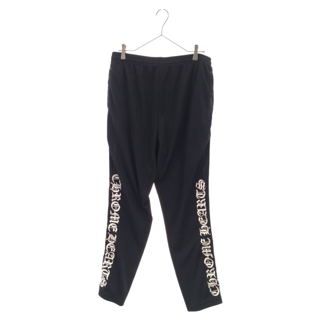 CHROME HEARTS クロムハーツ TRACK PANTS/トラックパンツ サイドクロスボールレザー切替トラックロングパンツ ブラック/ホワイト