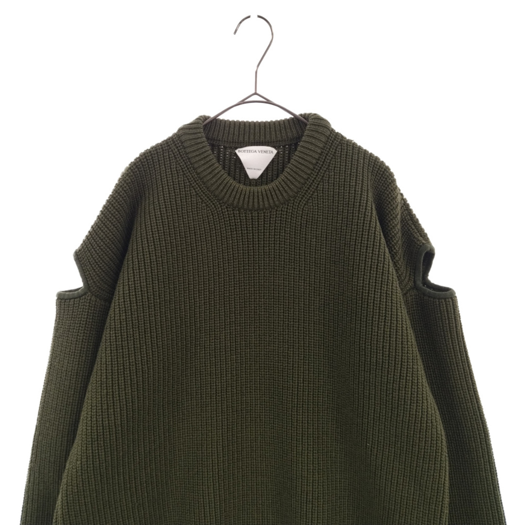 BOTTEGA VENETA ボッテガヴェネタ Woven Knit Sweater ウーブン ニットセーター 長袖セーター カーキ 647176  V0AS0