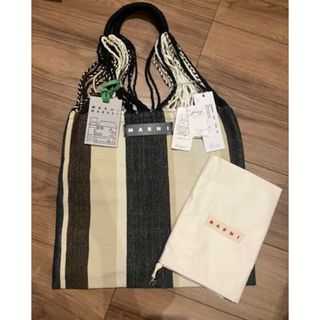 マルニ(Marni)の新品　正規品　マルニ　ハンモックバッグ　アイボリーブルー(ハンドバッグ)